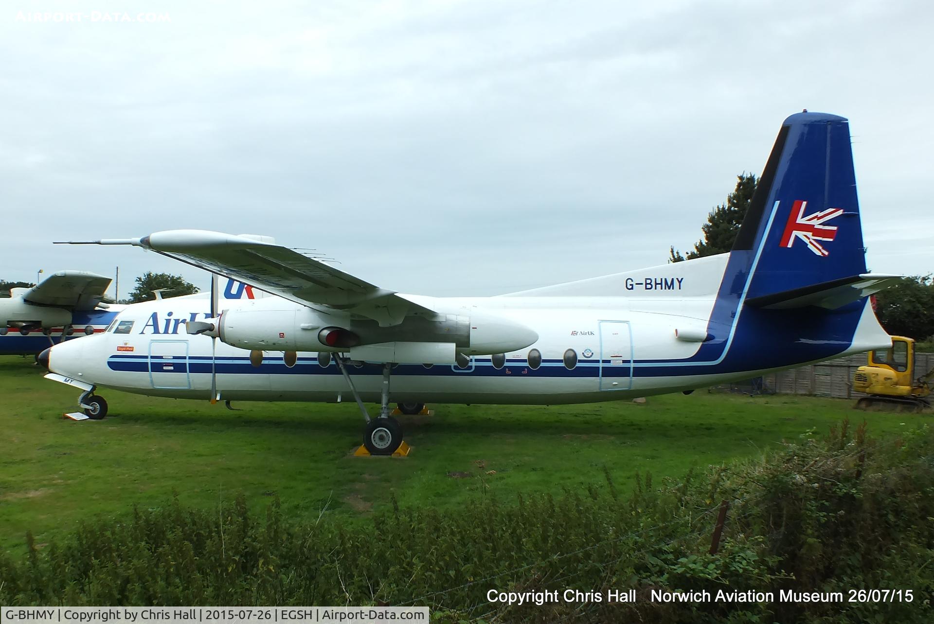 G-BHMY, 1962 Fokker F-27-200 Friendship C/N 10196, at the City of Norwich Aviation Museum