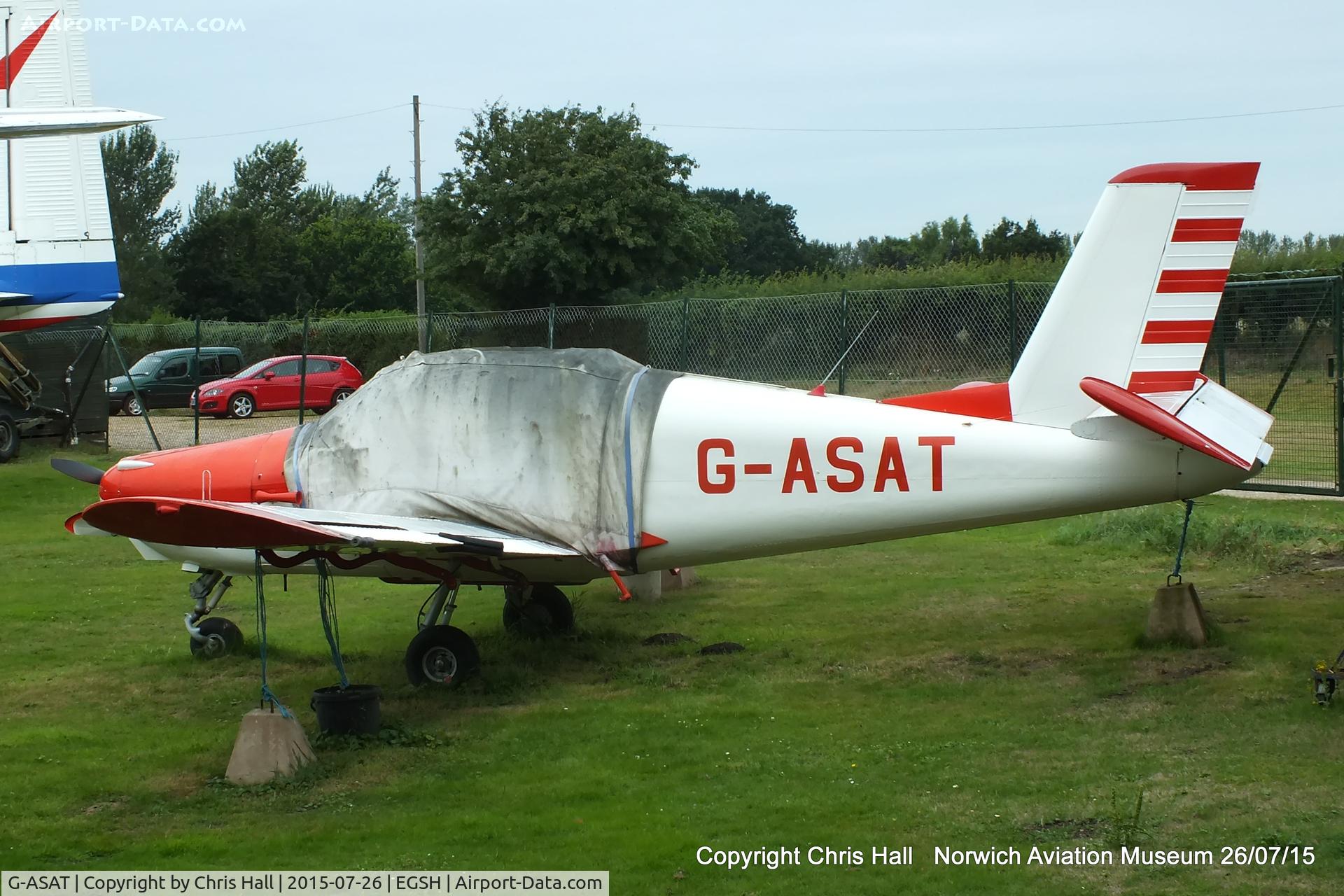 G-ASAT, 1962 Morane-Saulnier MS-880B Rallye Club C/N 178, at the City of Norwich Aviation Museum