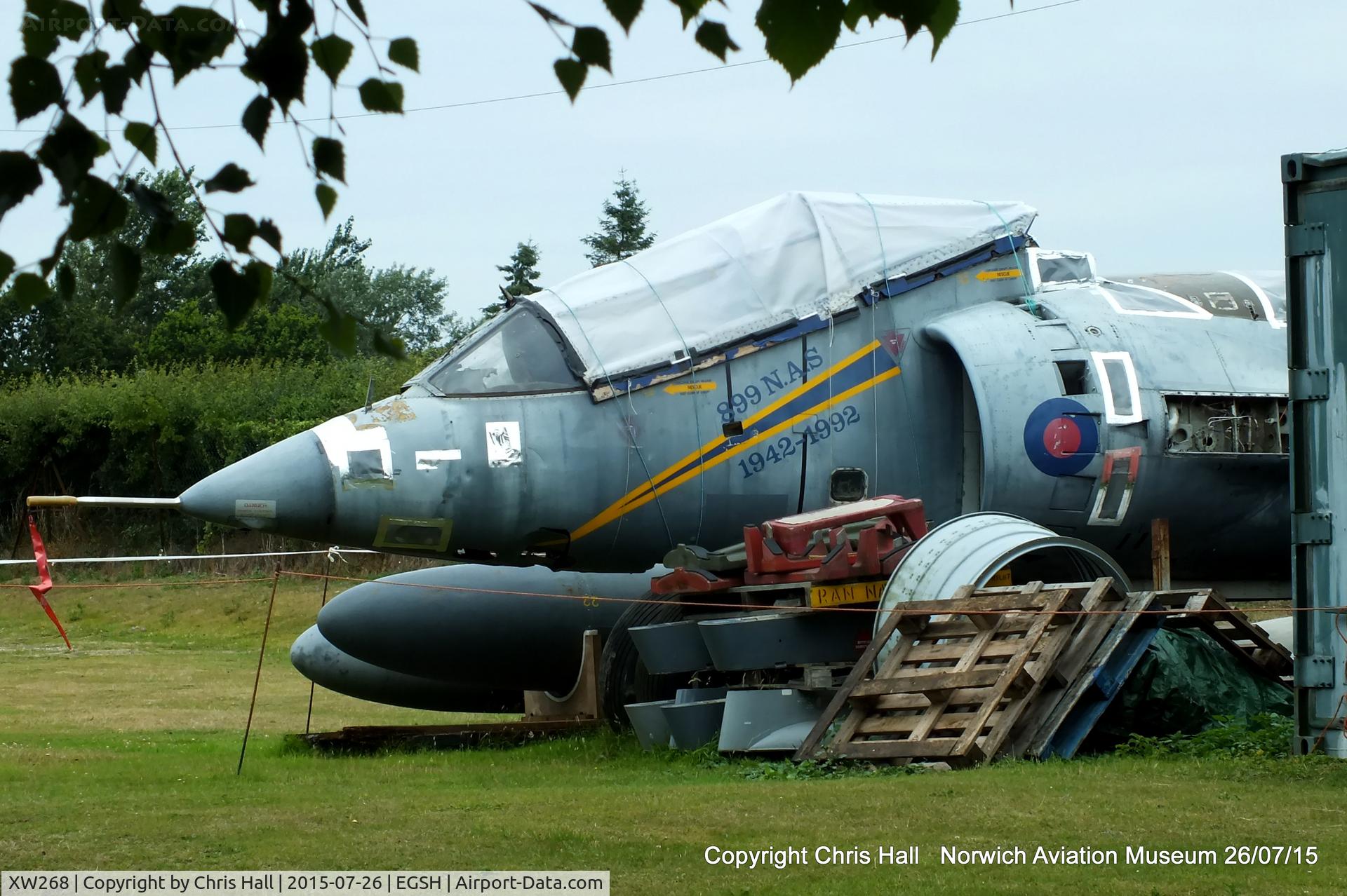 XW268, 1970 Hawker Siddeley Harrier T.4N C/N 212007, at the City of Norwich Aviation Museum