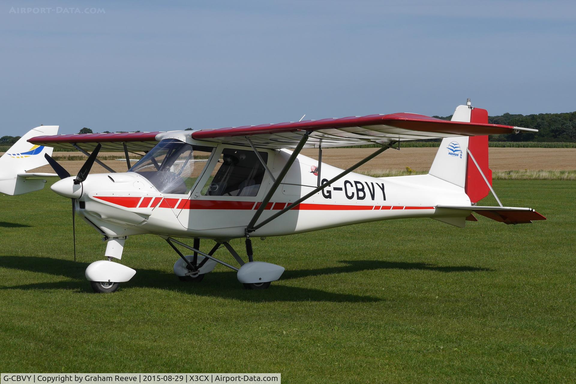 G-CBVY, 2002 Comco Ikarus C42 FB UK C/N PFA 322-13835, Parked at Northrepps.