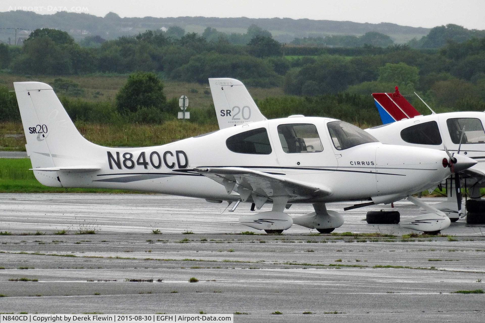 N840CD, 2005 Cirrus SR20 C/N 1535, Cirrus SR20, Weston County Kildare based, seen parked up.