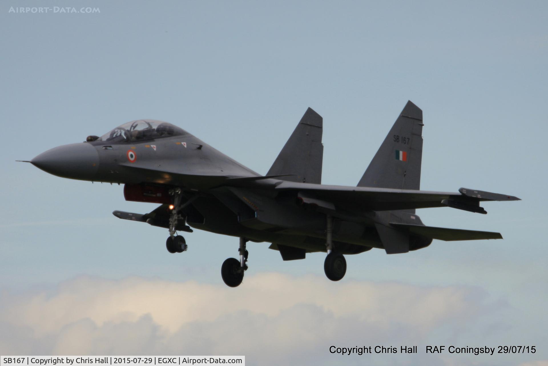 SB167, Sukhoi Su-30MKI C/N 30L273, 2 Sqn Indian Air Force taking part in Exercise Indradhanush