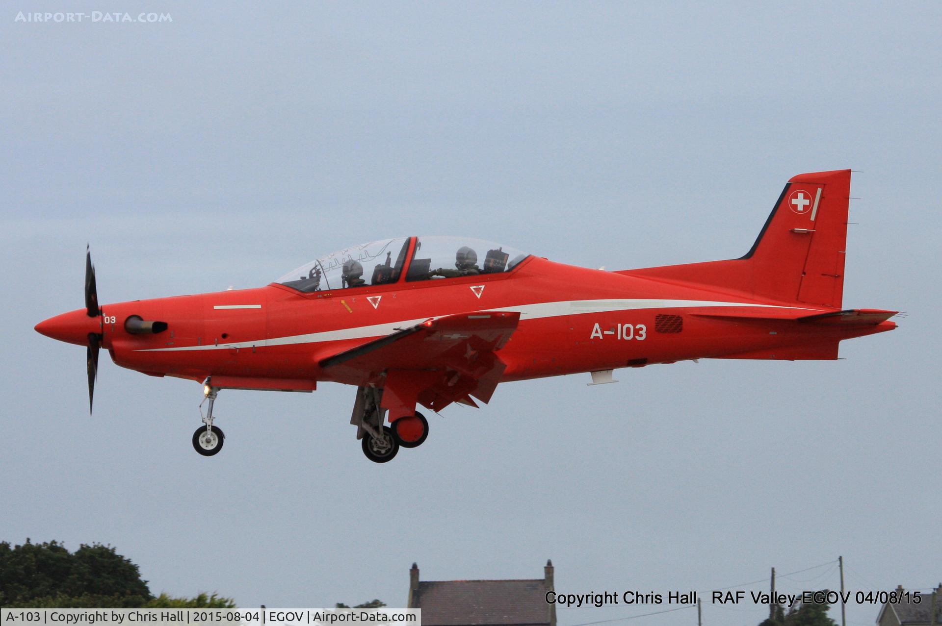 A-103, 2007 Pilatus PC-21 C/N 105, Swiss Air Force
