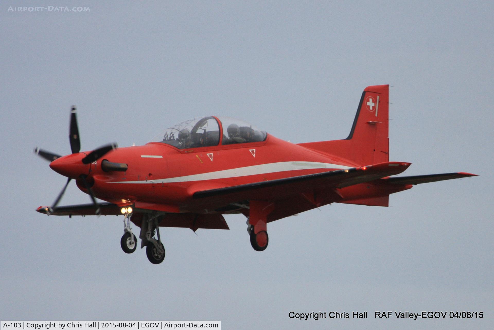 A-103, 2007 Pilatus PC-21 C/N 105, Swiss Air Force