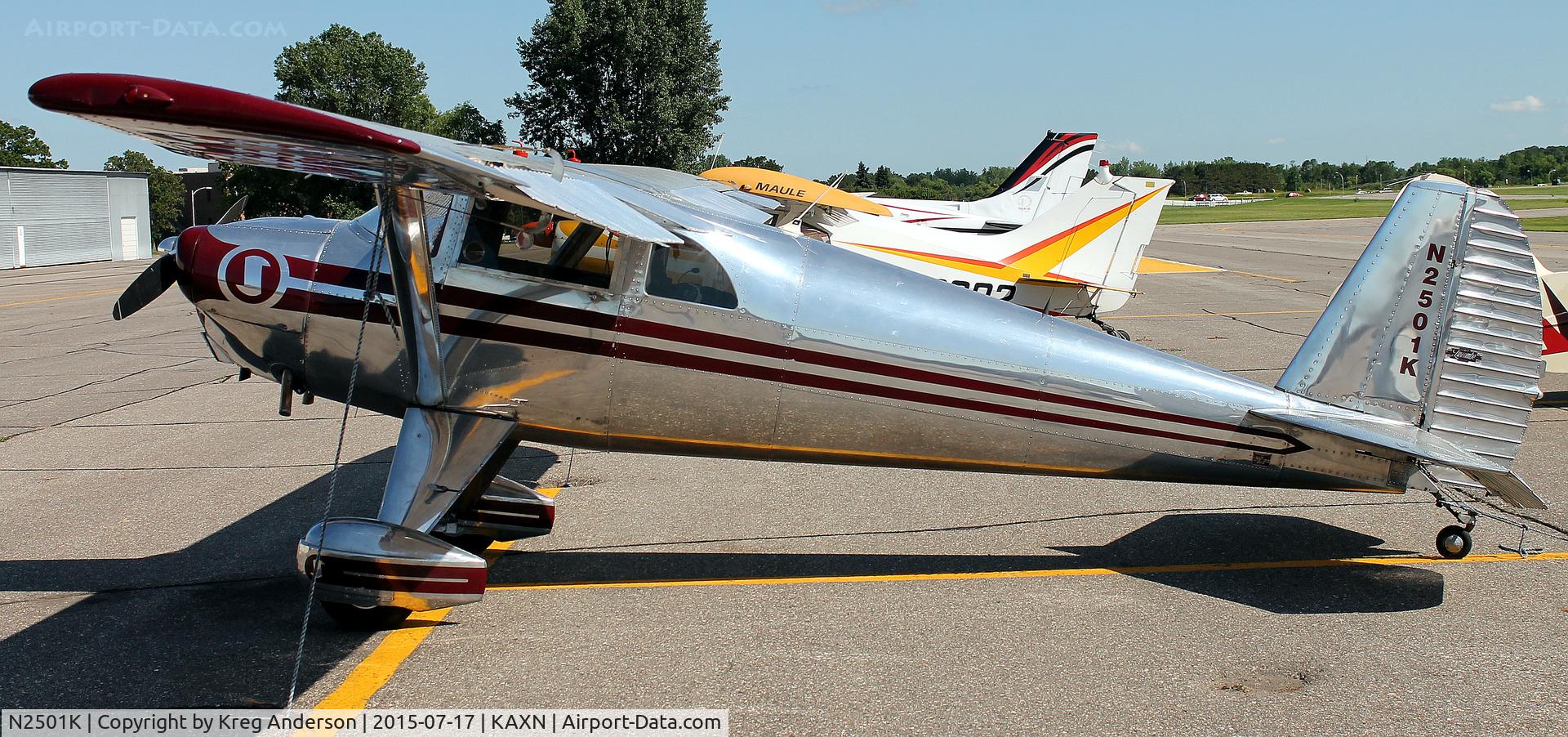 N2501K, 1947 Luscombe 8E Silvaire C/N 5228, Luscombe 8E Silvaire on the ramp.