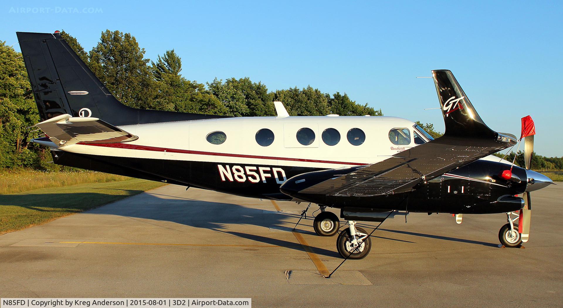 N85FD, Hawker Beechcraft Corp C90GTI King Air C/N LJ-2021, Hawker Beech C90GTI King Air on the ramp in Ephraim, WI.
