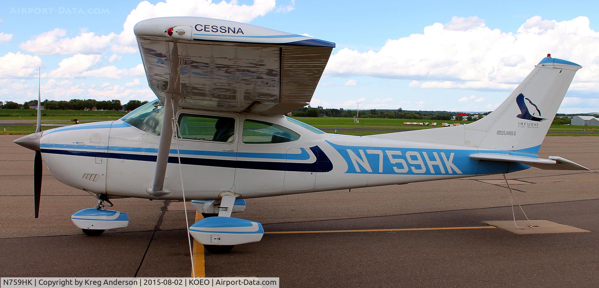 N759HK, 1977 Cessna 182Q Skylane C/N 18266005, Cessna 182Q Skylane on the ramp in Osceola, WI.