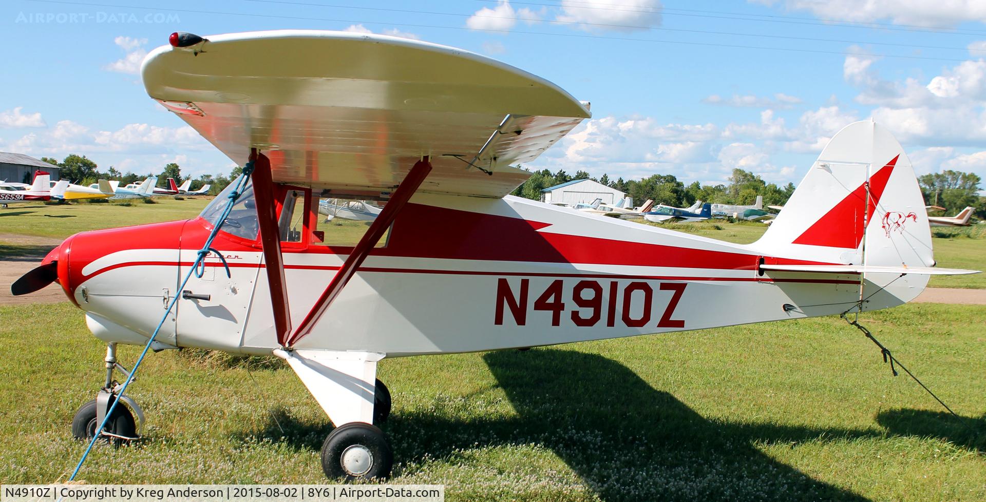 N4910Z, 1961 Piper PA-22-108 Colt C/N 22-8495, Piper PA-22-108 Colt in Clear Lake, MN.