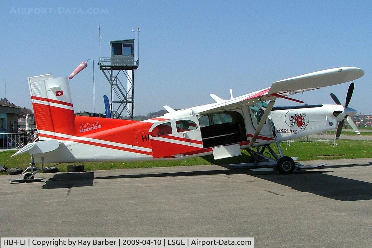 HB-FLI, 1993 Pilatus PC-6/B2-H4 Turbo Porter C/N 893, Pilatus PC-6/B2-H2 Turbo Porter [893] (Flying Devil SA) Ecuvillens~HB 10/04/2009