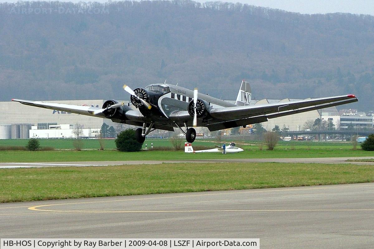 HB-HOS, 1939 Junkers Ju-52/3m g4e C/N 6580, Junkers Ju.52/3mg4e [6580] (Ju-Air) Birrfeld~HB 08/04/2009