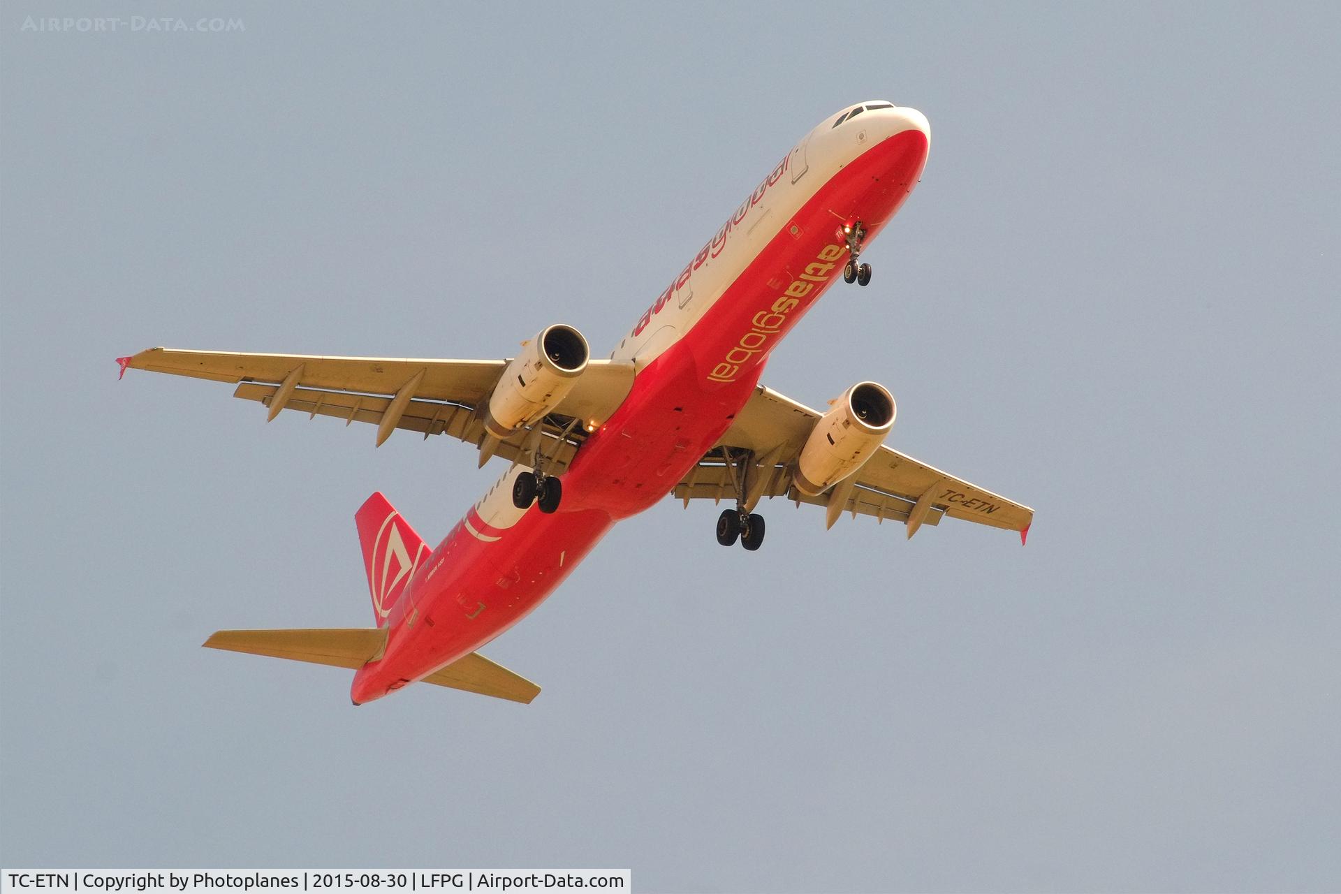 TC-ETN, 1996 Airbus A321-131 C/N 614, Landing to CDG