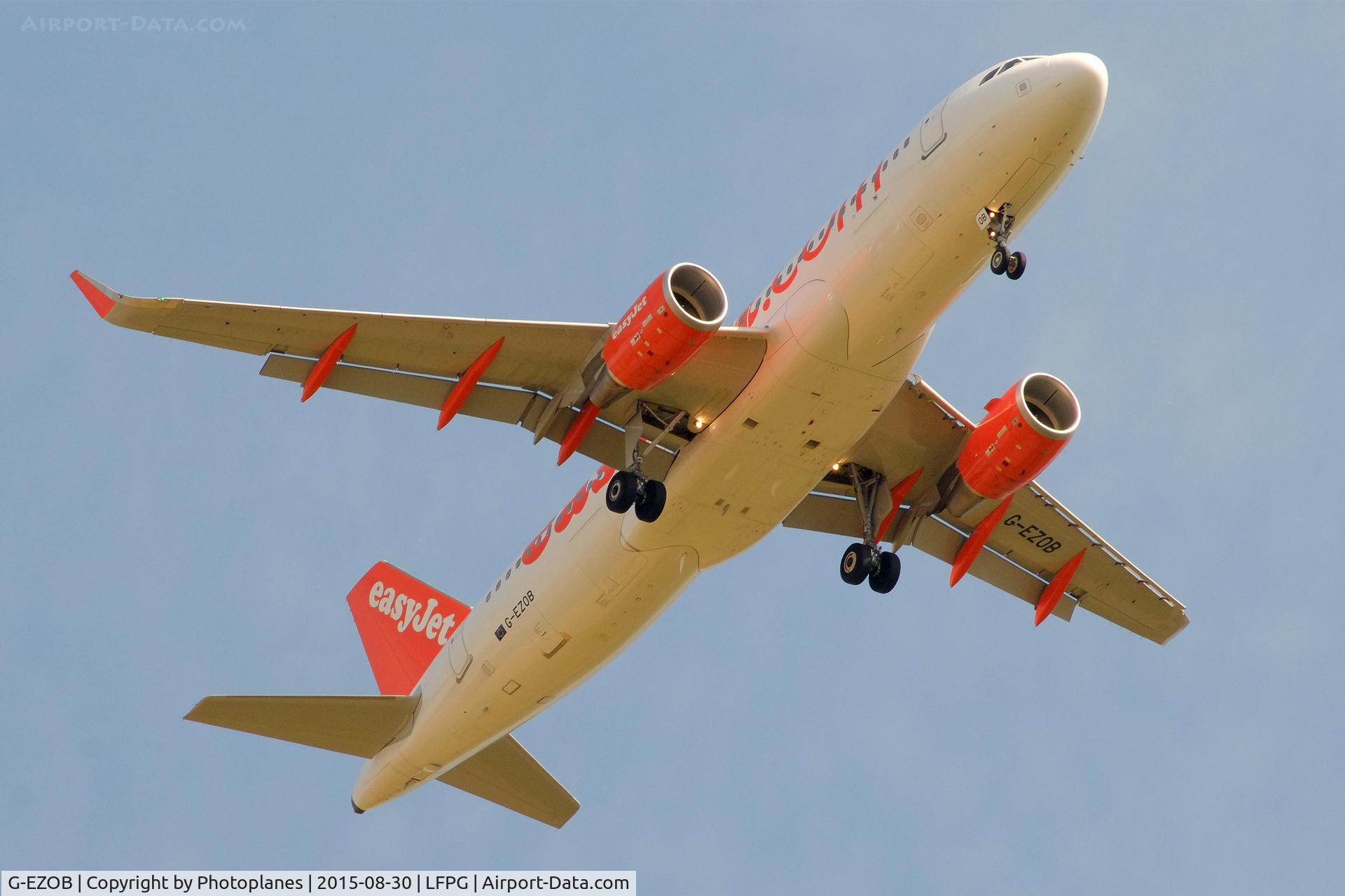 G-EZOB, 2015 Airbus A320-214 C/N 6416, Landing to CDG