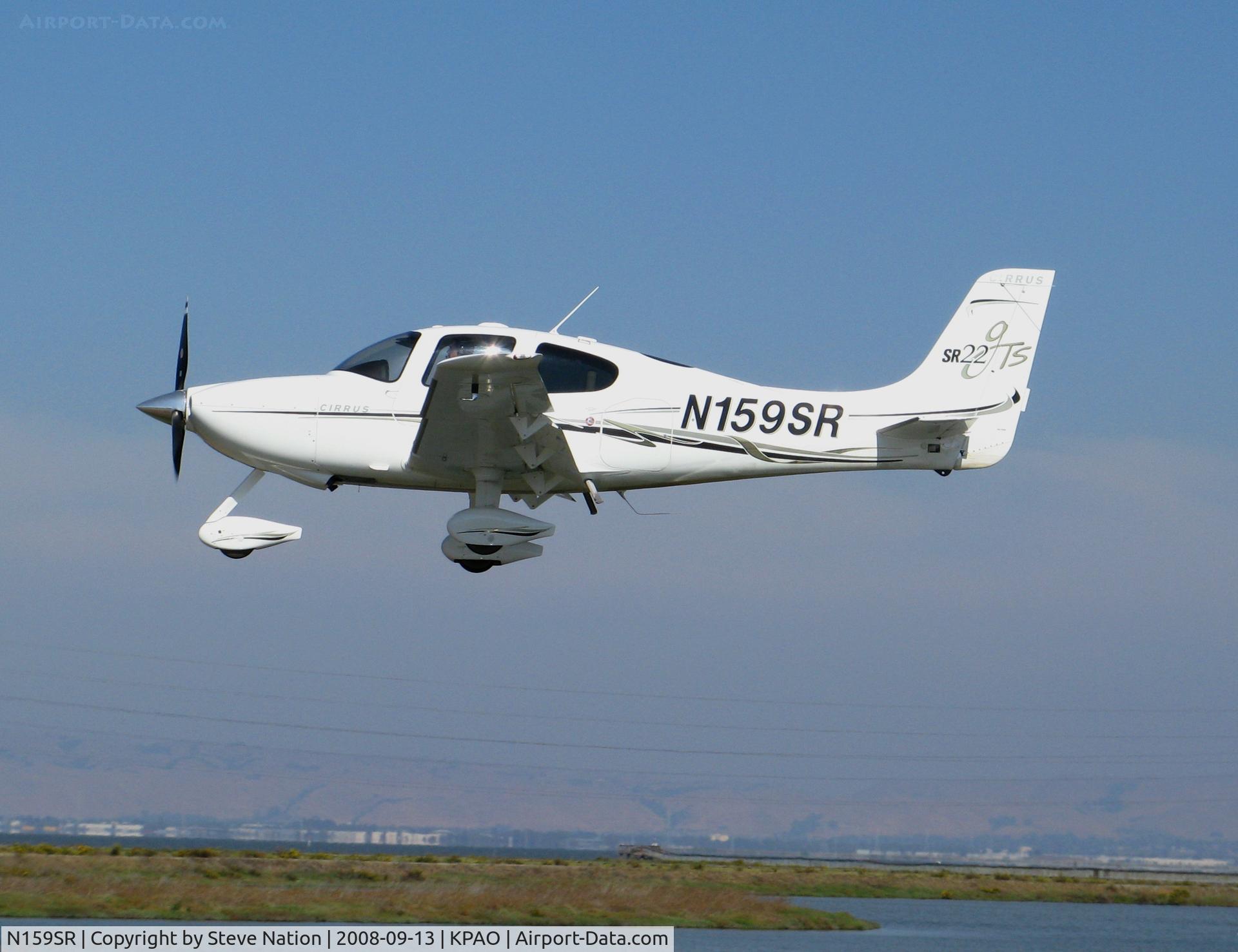N159SR, 2006 Cirrus SR22 GTS C/N 2170, 2006 Cirrus SR22 on final @ Palo Alto Municipal Airport, CA