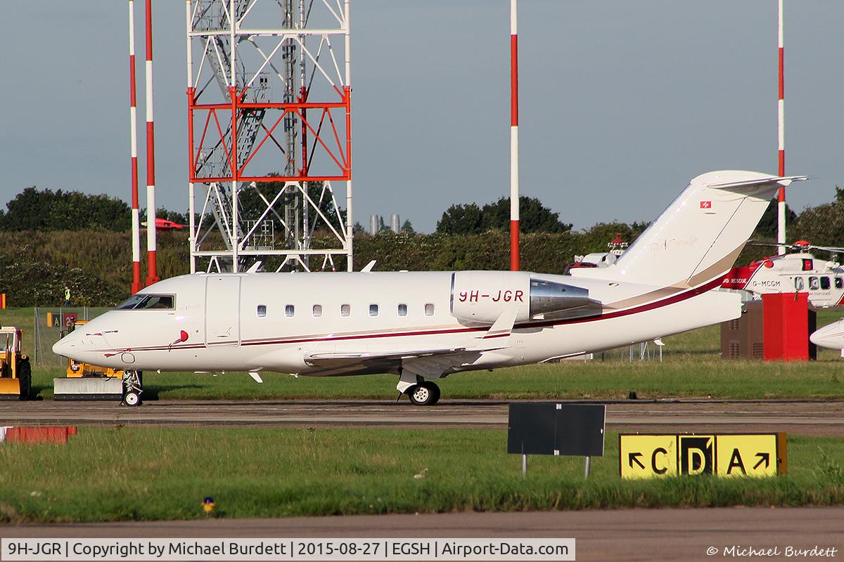 9H-JGR, 2005 Bombardier Challenger 604 (CL-600-2B16) C/N 5624, Parked at Norwich