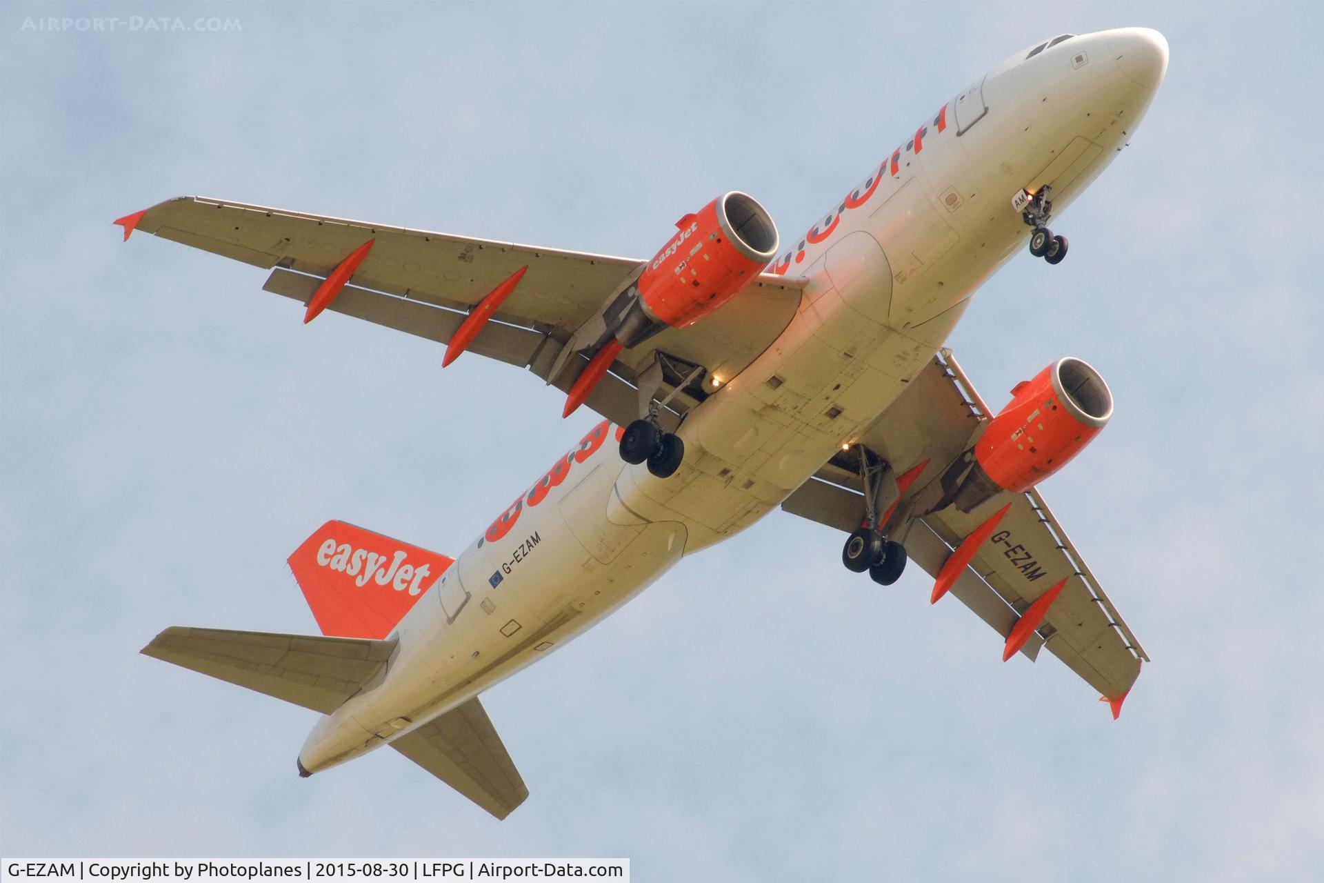 G-EZAM, 2003 Airbus A319-111 C/N 2037, Landing to CDG