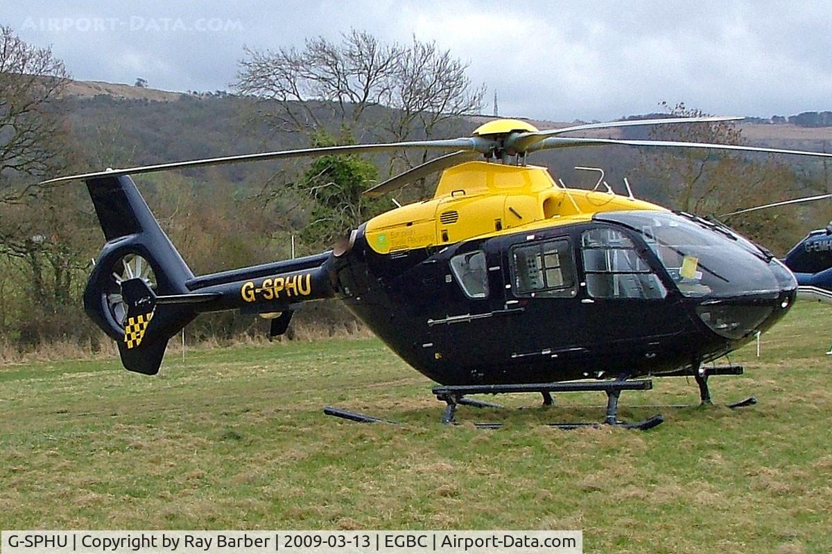 G-SPHU, 2002 Eurocopter EC-135T-2 C/N 0245, Eurocopter EC.135 T2+ [0245] (Bond Air Services) Cheltenham Racecourse~G 13/03/2009