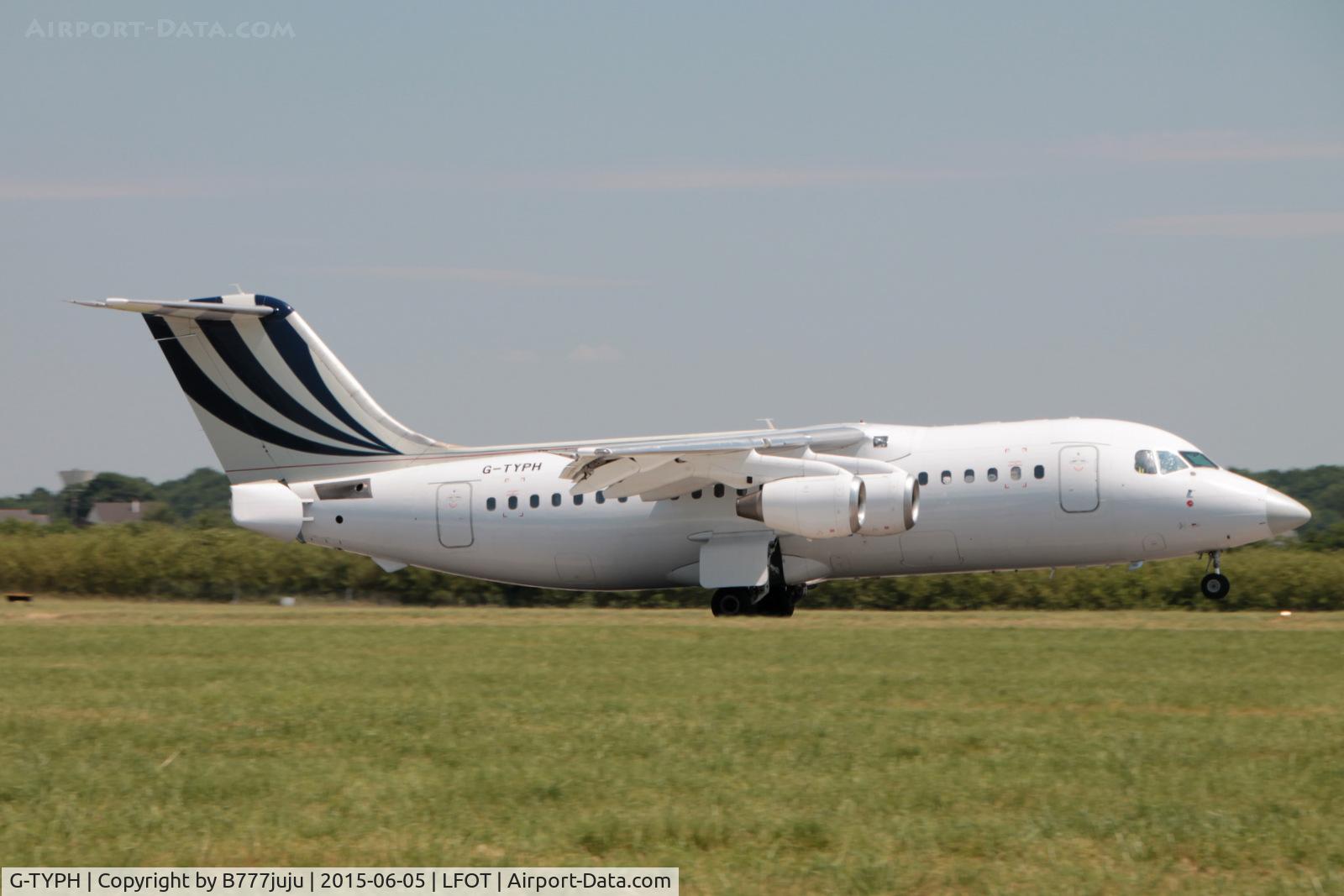 G-TYPH, 1991 British Aerospace BAe.146-200 C/N E2200, support plaine for EF2000 Typhoo (ref registration) for display or delivry