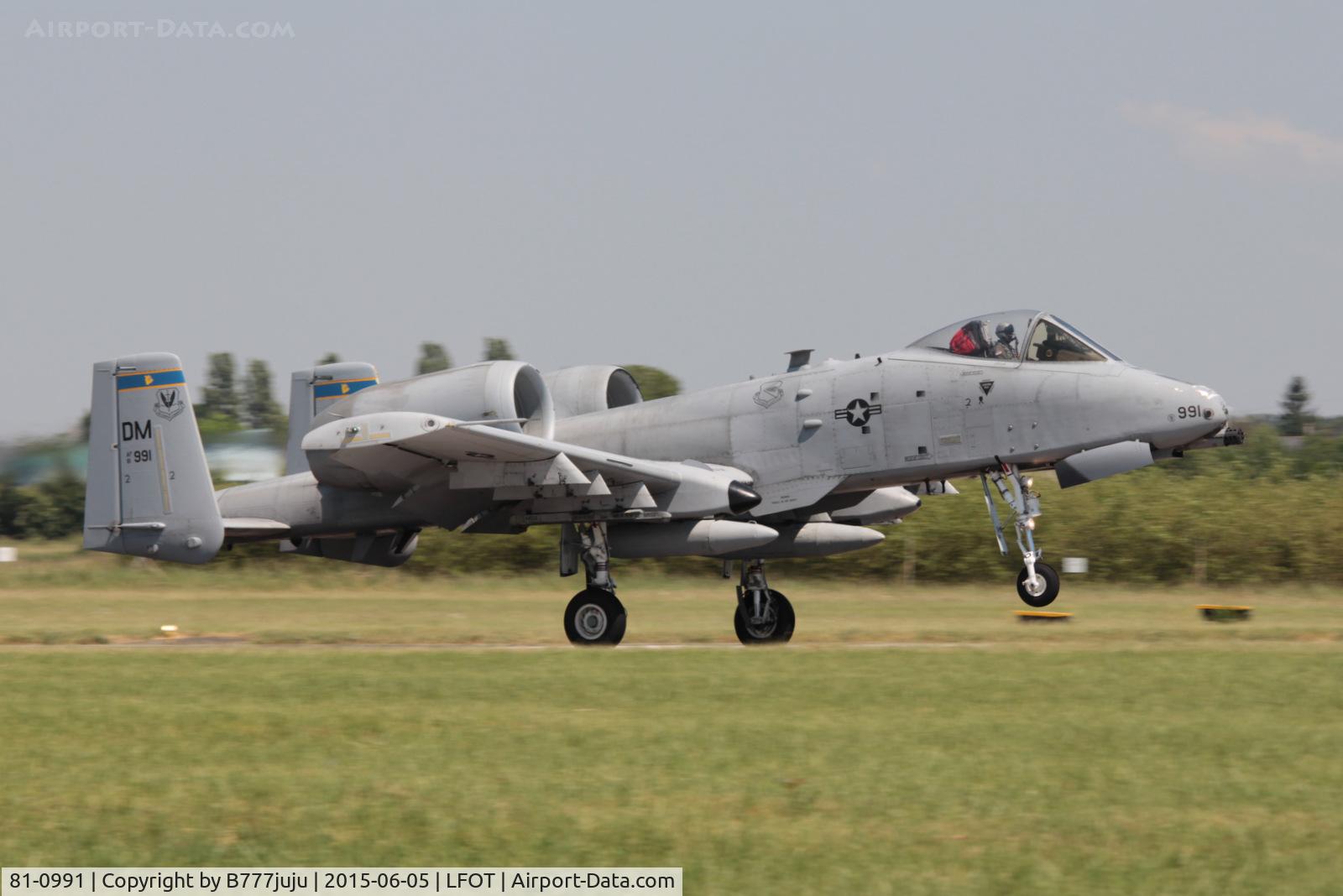 81-0991, 1981 Fairchild Republic A-10C Thunderbolt II C/N A10-0686, at Tours