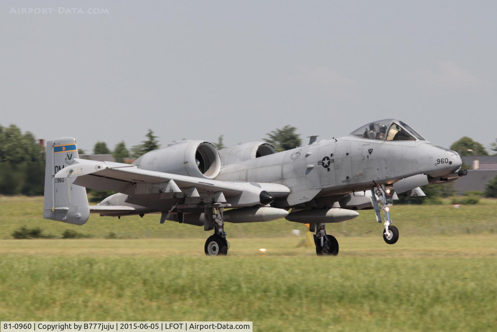 81-0960, 1981 Fairchild Republic A-10C Thunderbolt II C/N A10-0655, at Tours