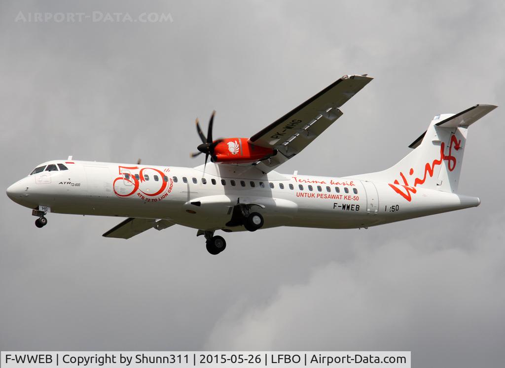 F-WWEB, 2015 ATR 72-600 (72-212A) C/N 1250, C/n 1250 - To be PK-WHG in special 50th ATR c/s