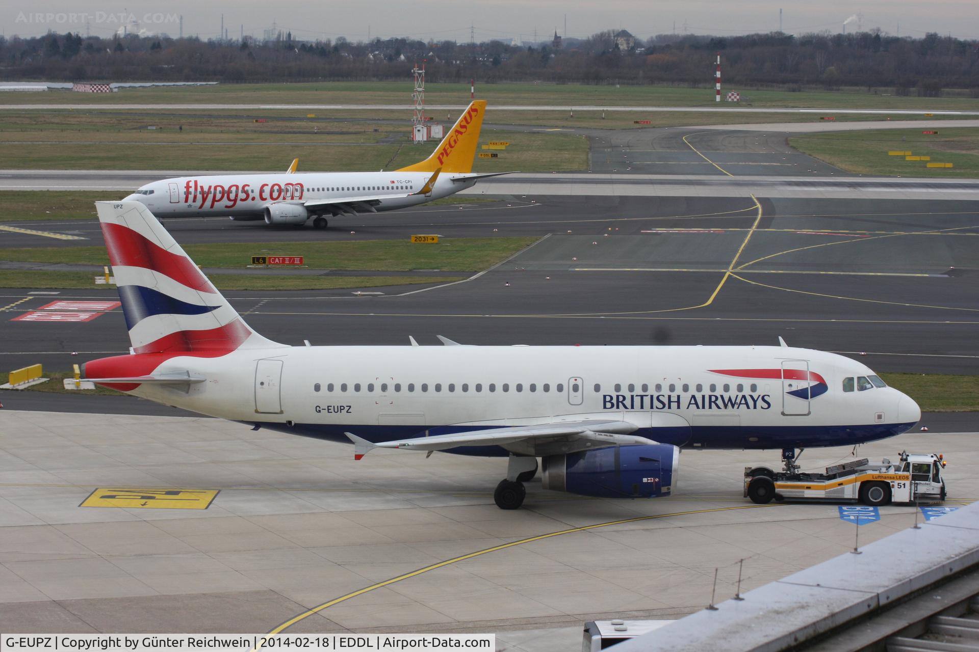 G-EUPZ, 2001 Airbus A319-131 C/N 1510, pushed back