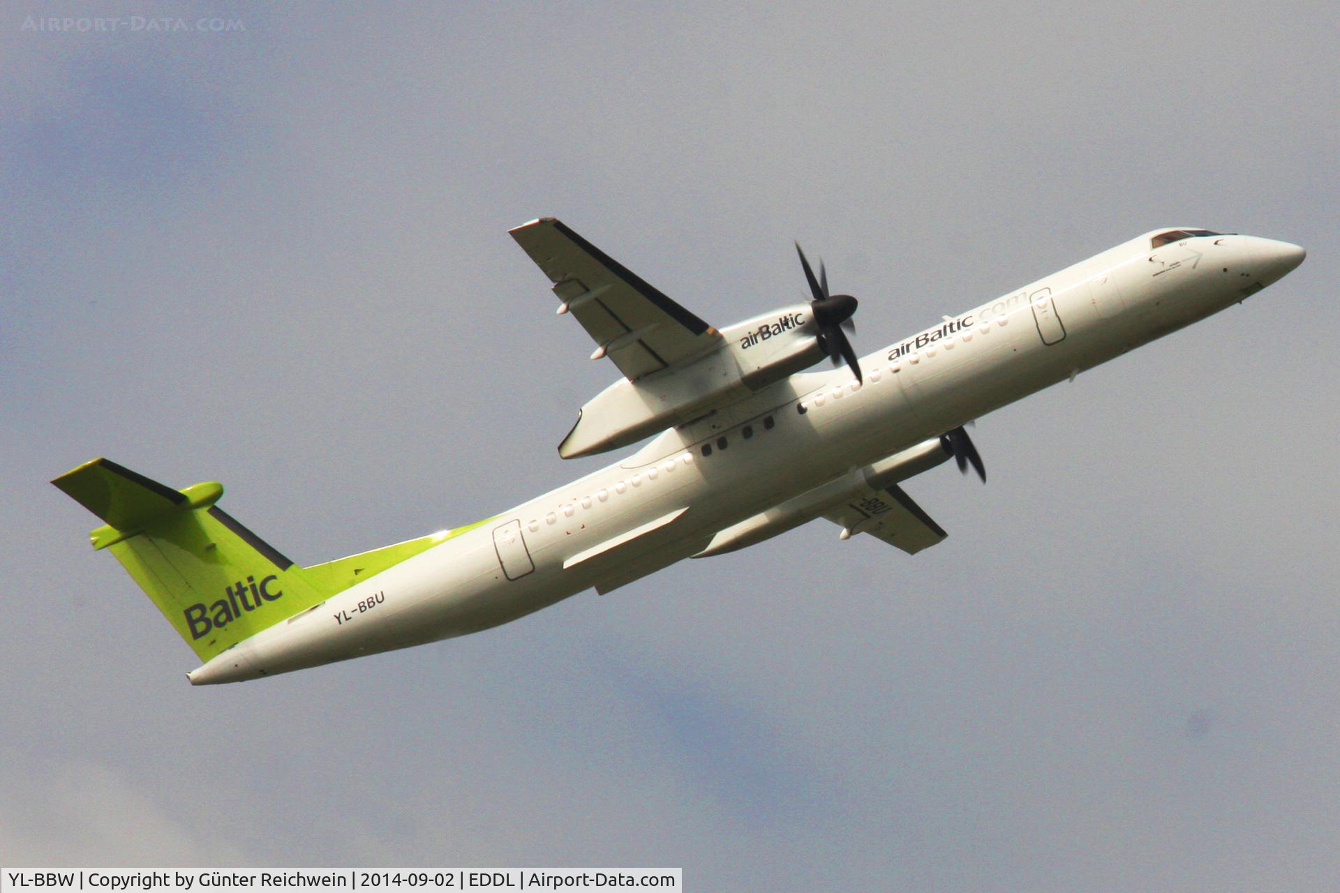 YL-BBW, 2013 De Havilland Canada DHC-8-402Q Dash 8 C/N 4448, Departing