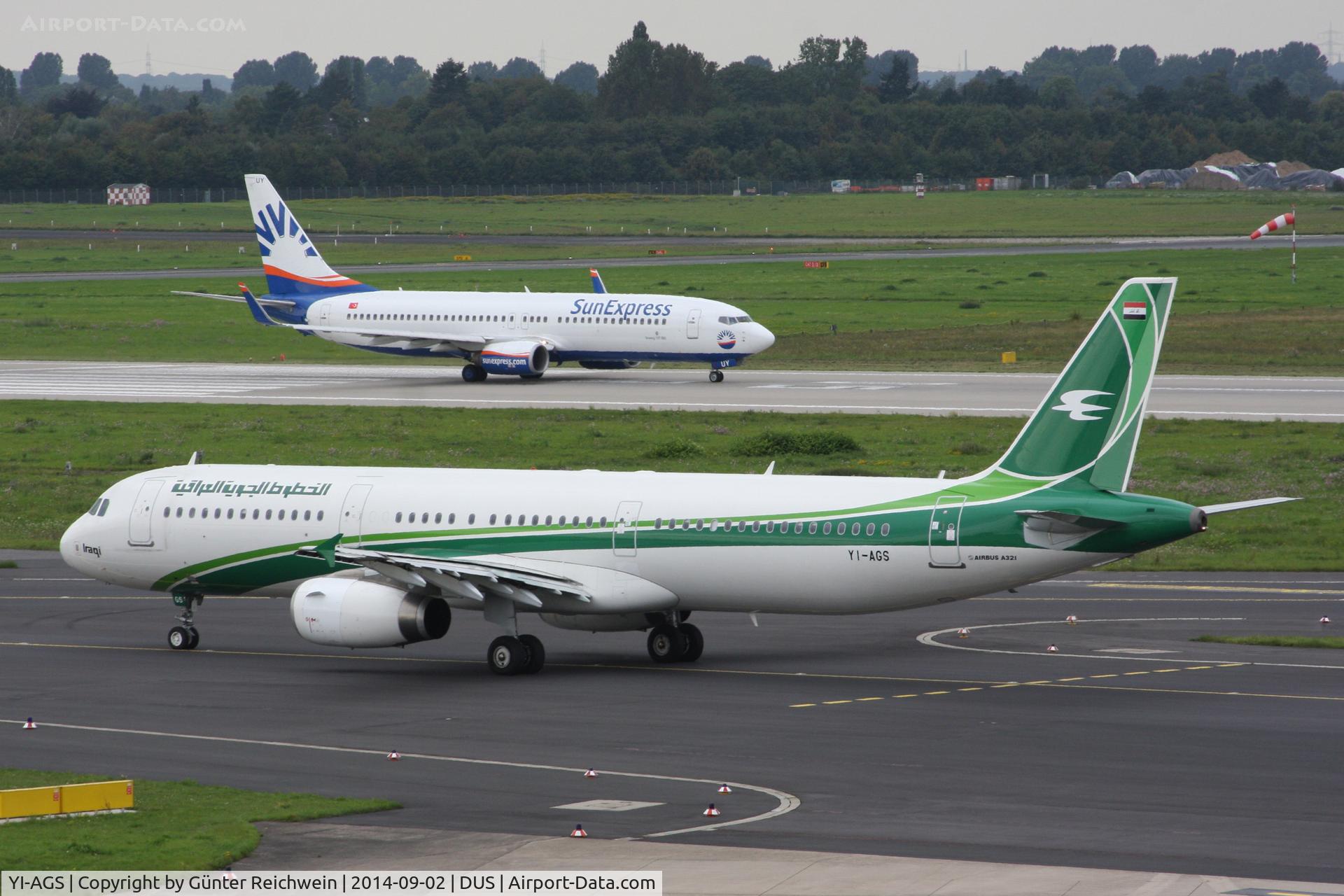 YI-AGS, 2009 Airbus A321-231 C/N 4044, YI-AGS taxiing with TC-SUY arriving