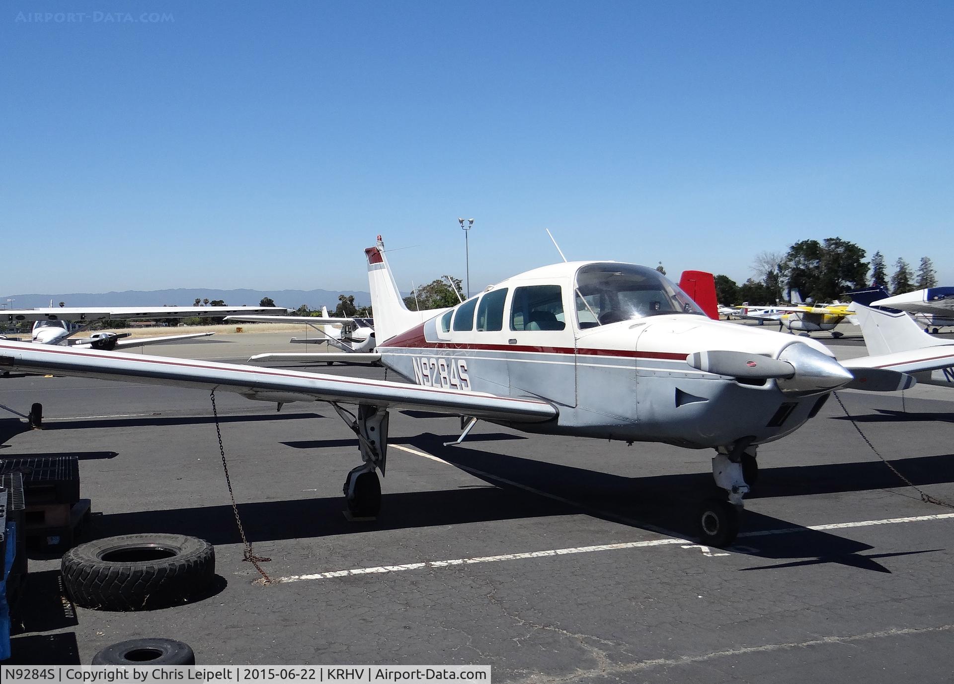 N9284S, 1975 Beech B24R Sierra C/N MC-329, Locally-based 1975 Beechcraft Sierra parked next to Nice Air at Reid Hillview Airport, San Jose, CA.