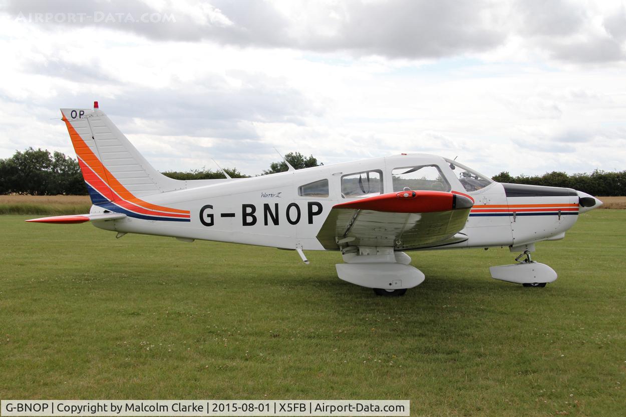 G-BNOP, 1987 Piper PA-28-161 Cherokee Warrior II C/N 2816027, Piper PA-28-161 Warrior ll at Fishburn Airfield, August 1st 2015.