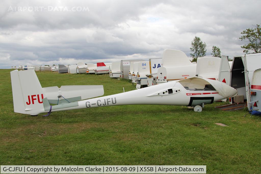 G-CJFU, 1976 Schleicher ASW-19B C/N 19038, Schleicher ASW-19B awaiting her wings at Sutton Bank Airfield, August 9th 2015.