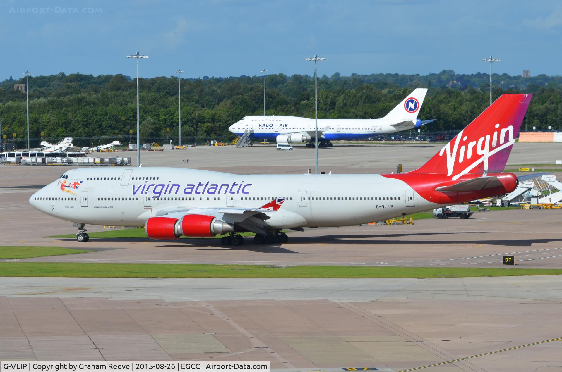 G-VLIP, 2001 Boeing 747-443 C/N 32338, Departing from Manchester.