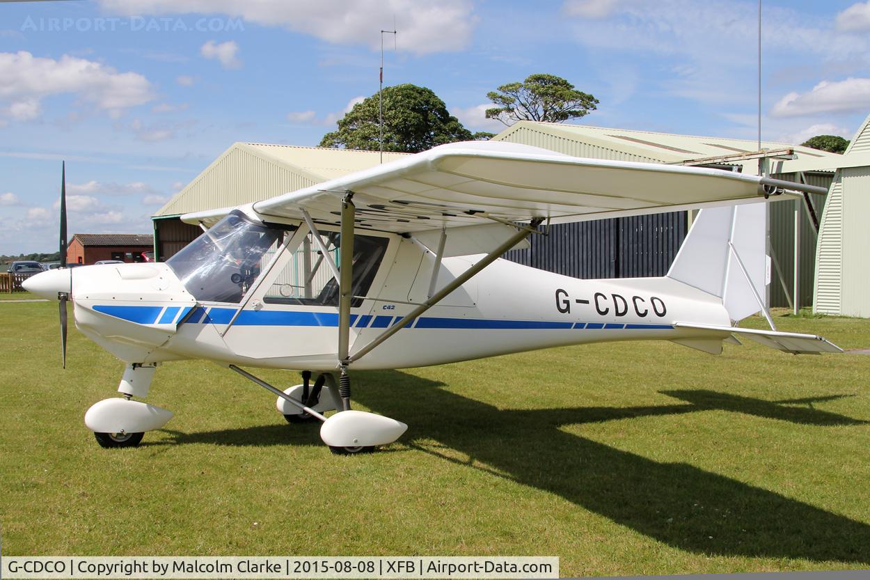G-CDCO, 2005 Comco Ikarus C42 FB UK C/N PFA 322-14315, Ikarus C42 FB UK, resident at Fishburn Airfield, August 8th 2015.