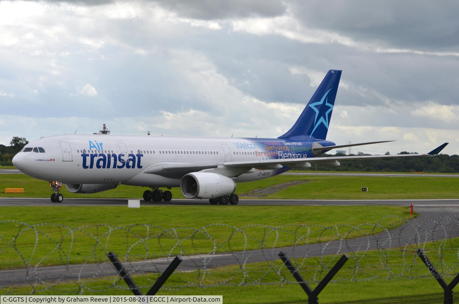 C-GGTS, 1999 Airbus A330-243 C/N 250, Just landed at Manchester.