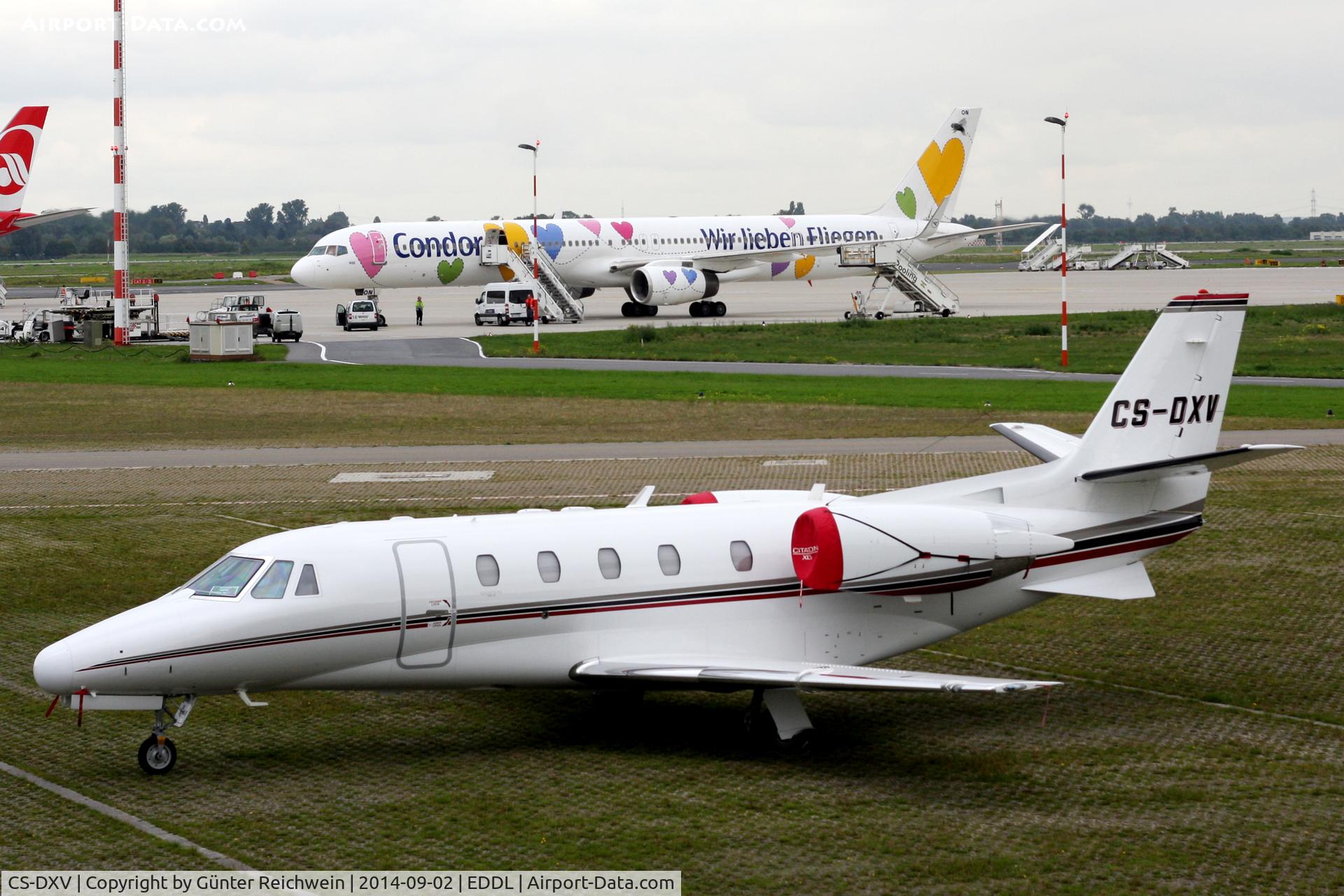 CS-DXV, 2008 Cessna 560 Citation XLS C/N 560-5782, Parked at GAT