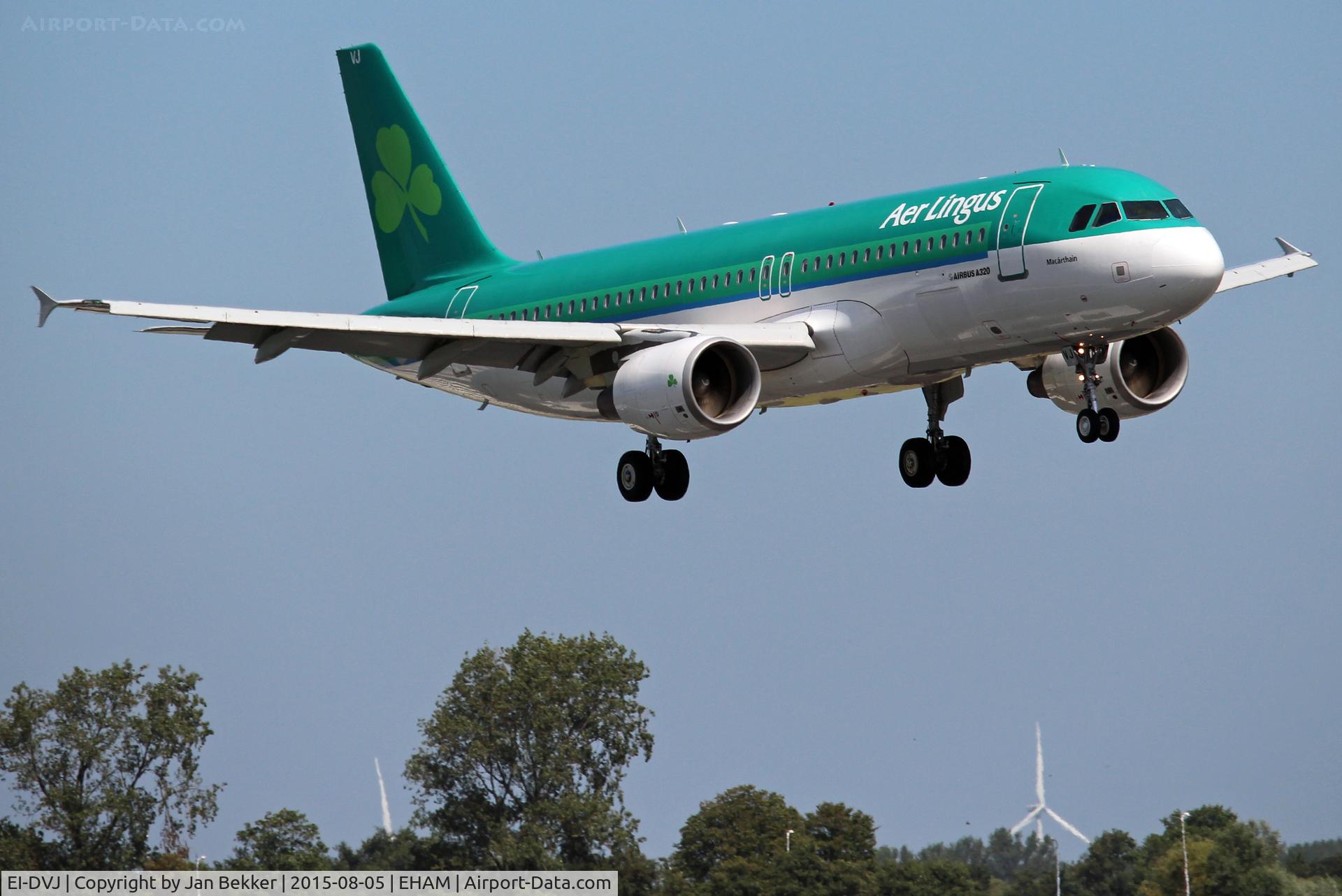 EI-DVJ, 2009 Airbus A320-214 C/N 3857, Landing at Schiphol