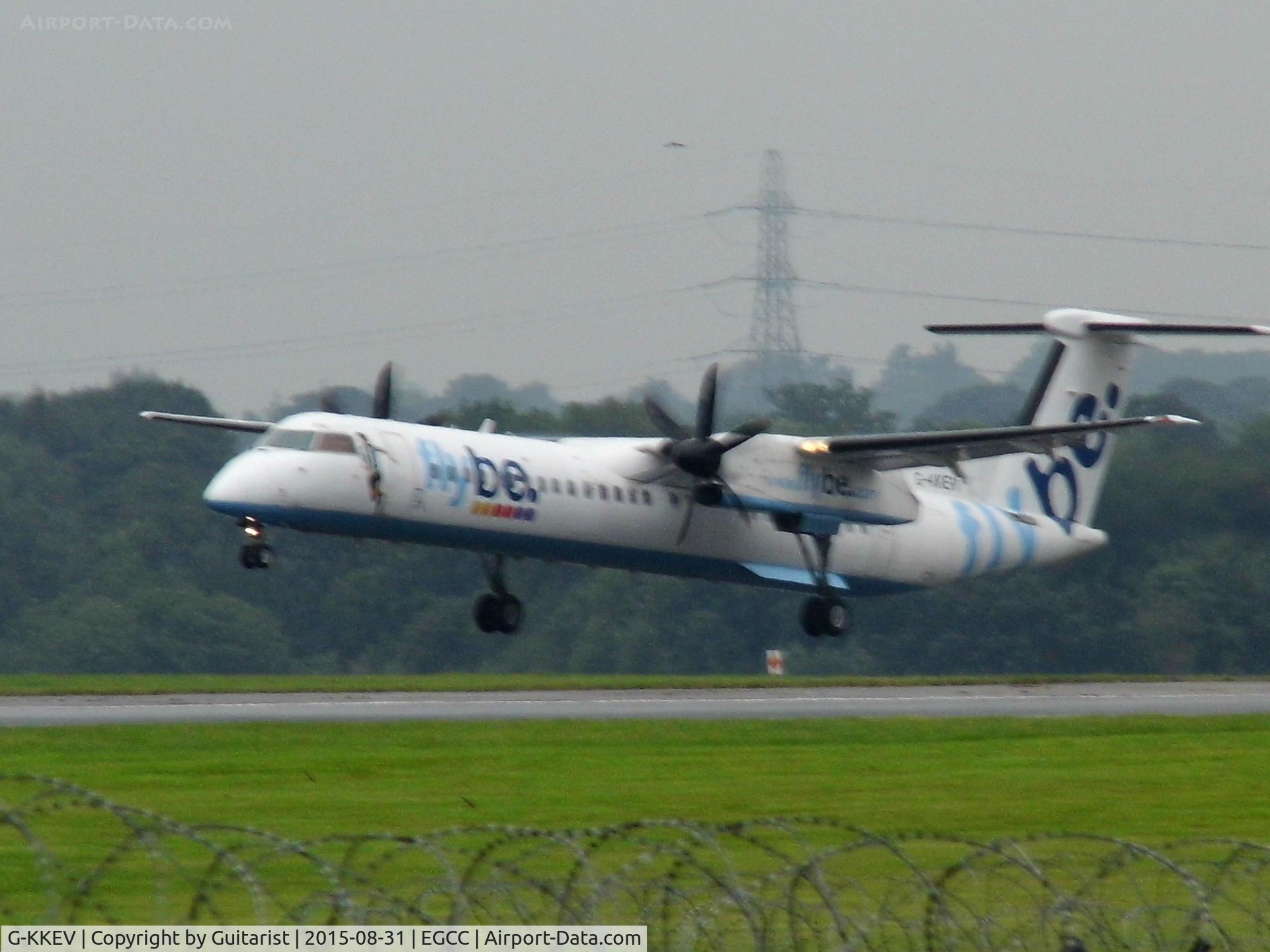 G-KKEV, 2008 De Havilland Canada DHC-8-402Q Dash 8 C/N 4201, At Manchester