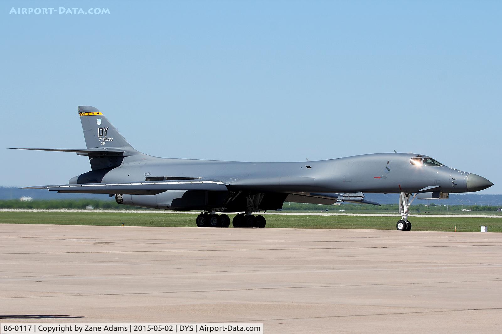86-0117, 1986 Rockwell B-1B Lancer C/N 77, At the 2015 Big Country Airshow - Dyess AFB, Texas