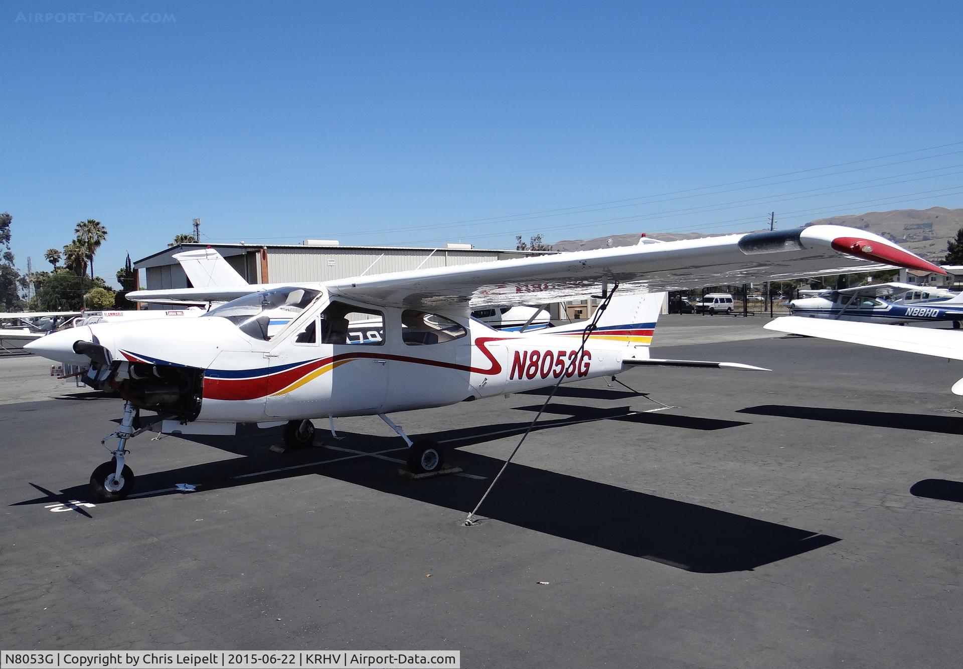 N8053G, 1971 Cessna 177RG Cardinal C/N 177RG0053, Locally-based 1971 Cessna 177RG parked near Squadron 2 at Reid Hillview Airport, San Jose, CA.
