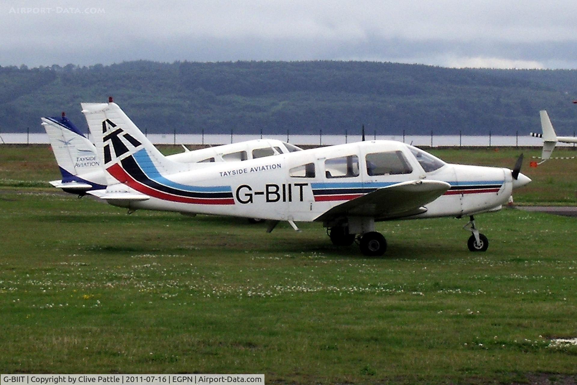 G-BIIT, 1980 Piper PA-28-161 Cherokee Warrior II C/N 28-8116052, Parked up at Dundee EGPN with Tayside Aviation.