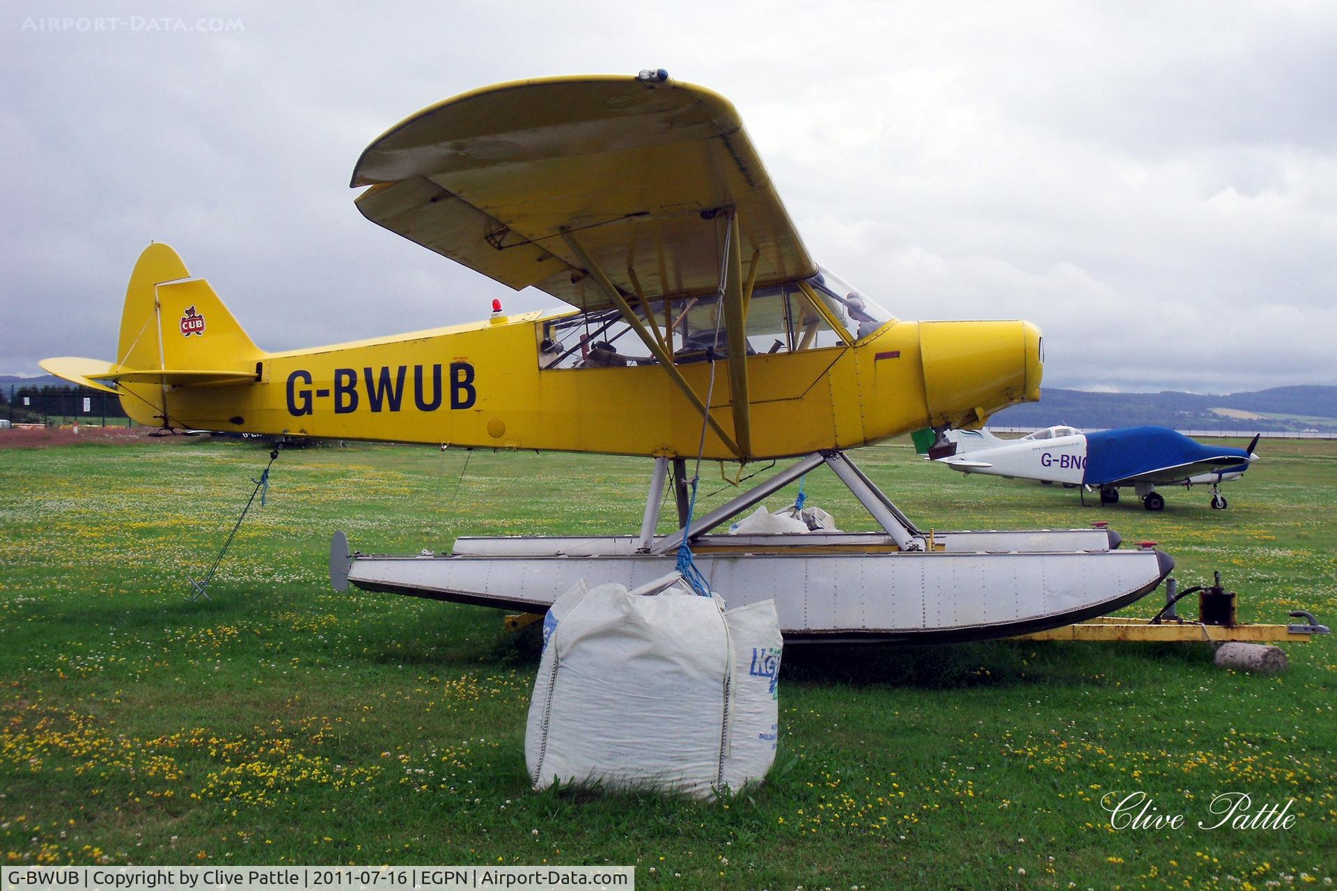 G-BWUB, 1954 Piper L-21B Super Cub C/N 18-3986, Parked up at Dundee Riverside EGPN minus propeller