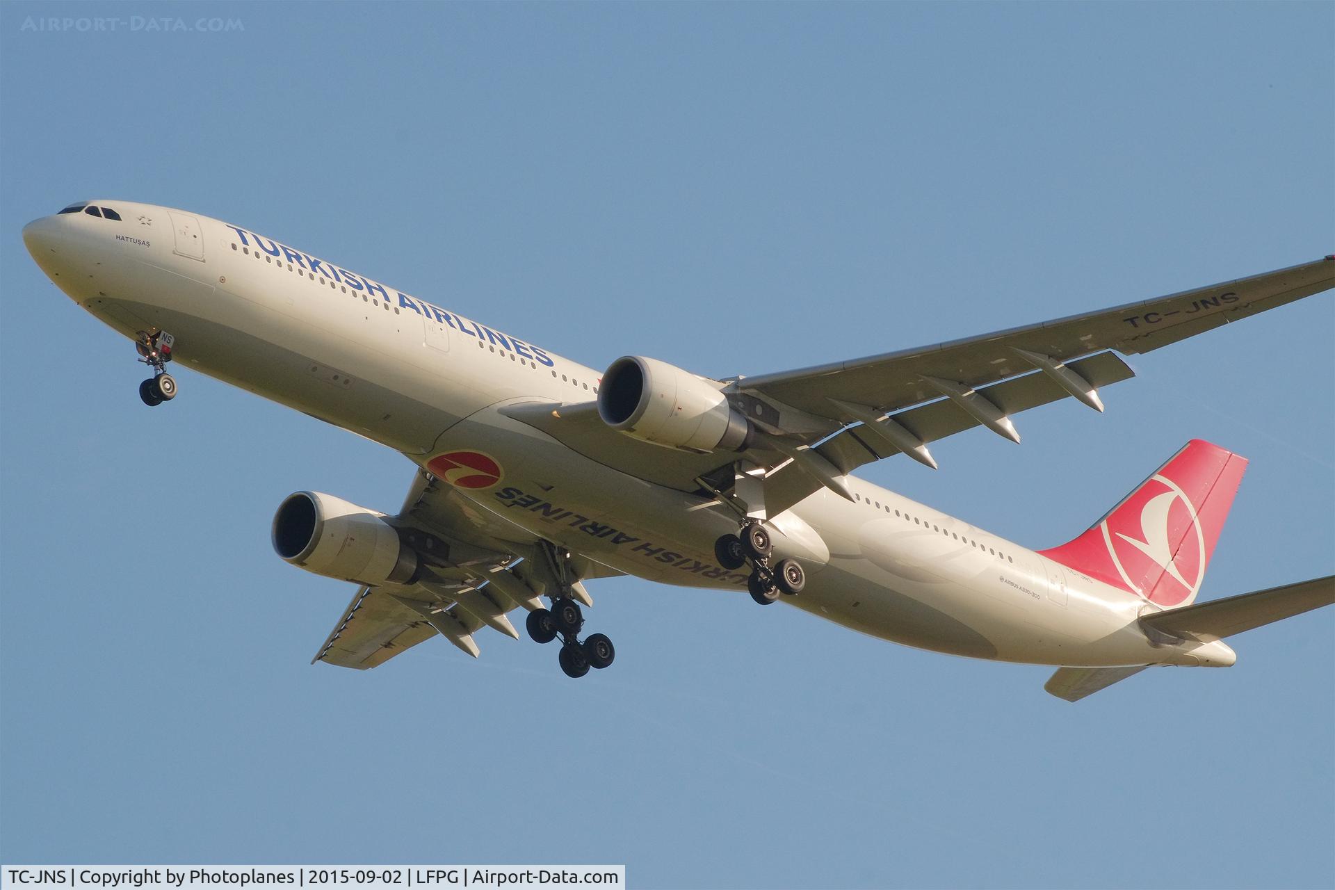 TC-JNS, 2013 Airbus A330-303 C/N 1458, Landing to CDG