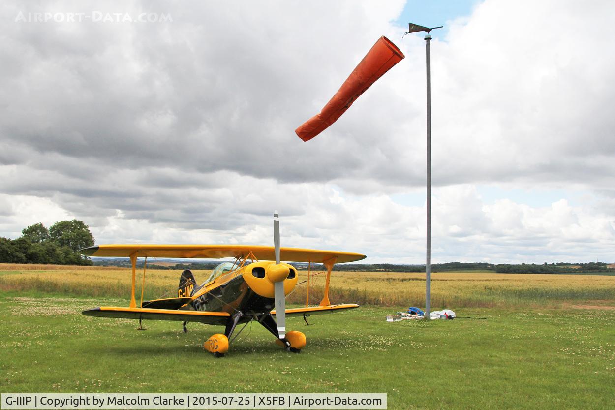 G-IIIP, 1984 Pitts S-1D Special C/N PFA 009-10195, Pitts S-1D Special prior to an aerobatic performance at The Sunderland Air Show, Fishburn Airfield, July 25th 2015.