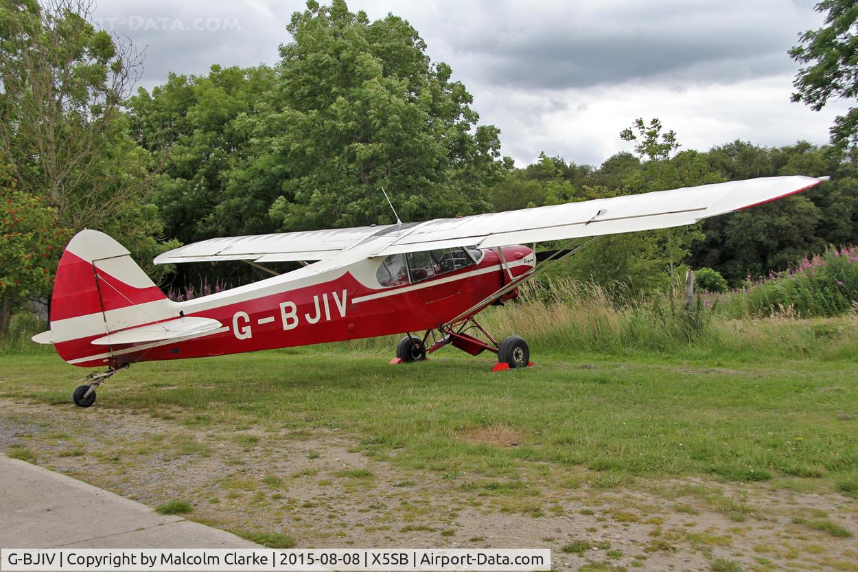 G-BJIV, 1965 Piper PA-18-150 Super Cub C/N 18-8262, Piper PA-18-150 Super Cub, a glider tow aircraft at Sutton Bank Airfield, N Yorks, August 8th 2015.