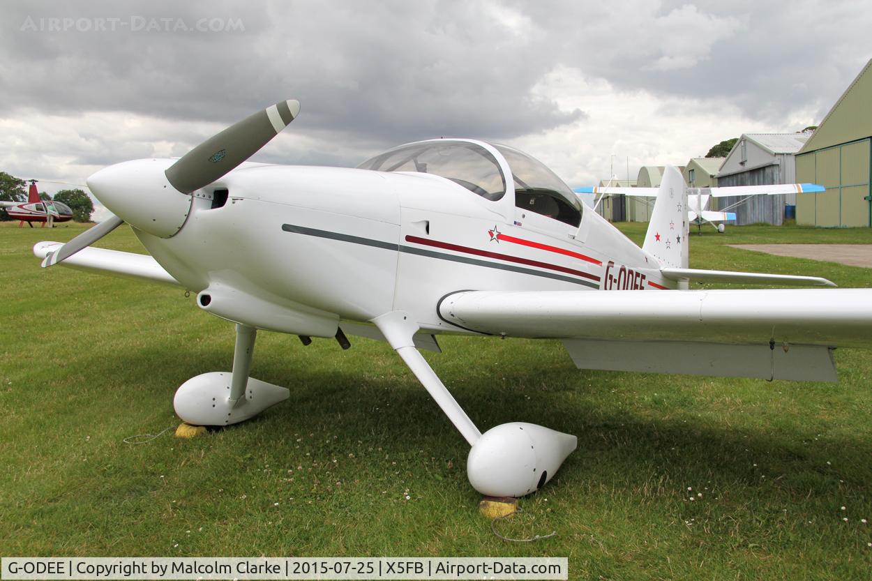 G-ODEE, 2002 Vans RV-6 C/N PFA 181A-13173, Vans RV-6, a recent new resident to Fishburn Airfield, July 25th 2015.