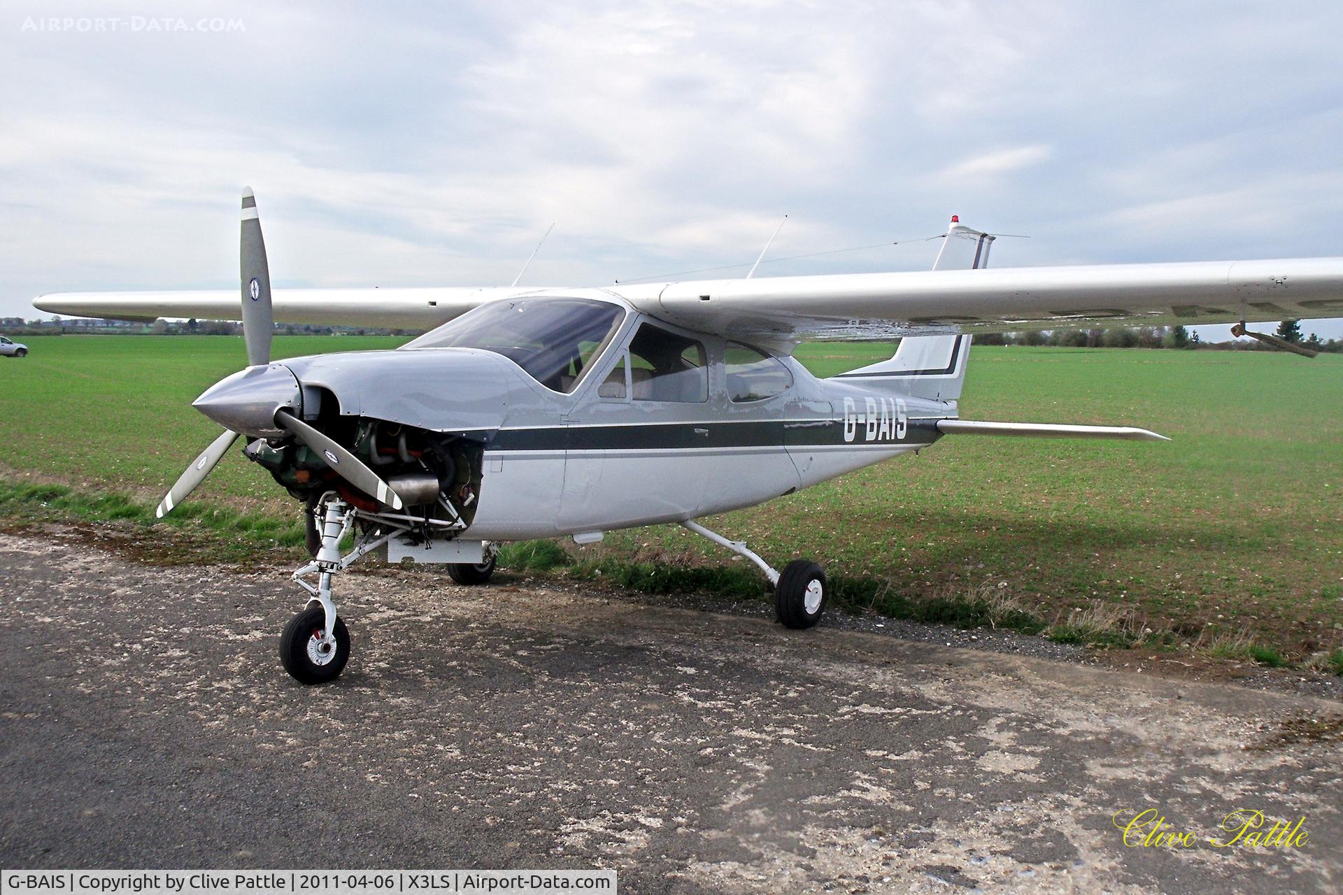 G-BAIS, 1973 Reims F177RG Cardinal RG C/N 0069, Parked up at Little Snoring X3LS whilst in for maintenance