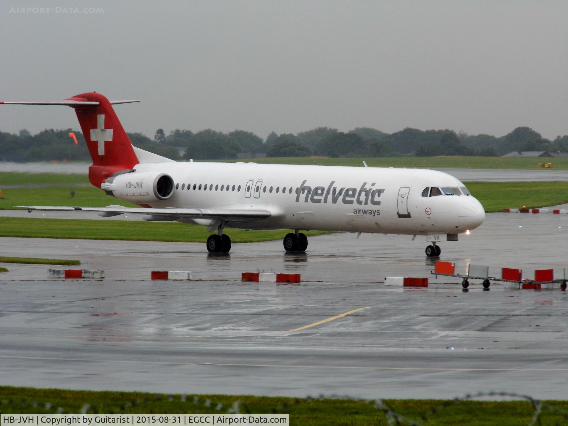 HB-JVH, 1990 Fokker 100 (F-28-0100) C/N 11324, At Manchester