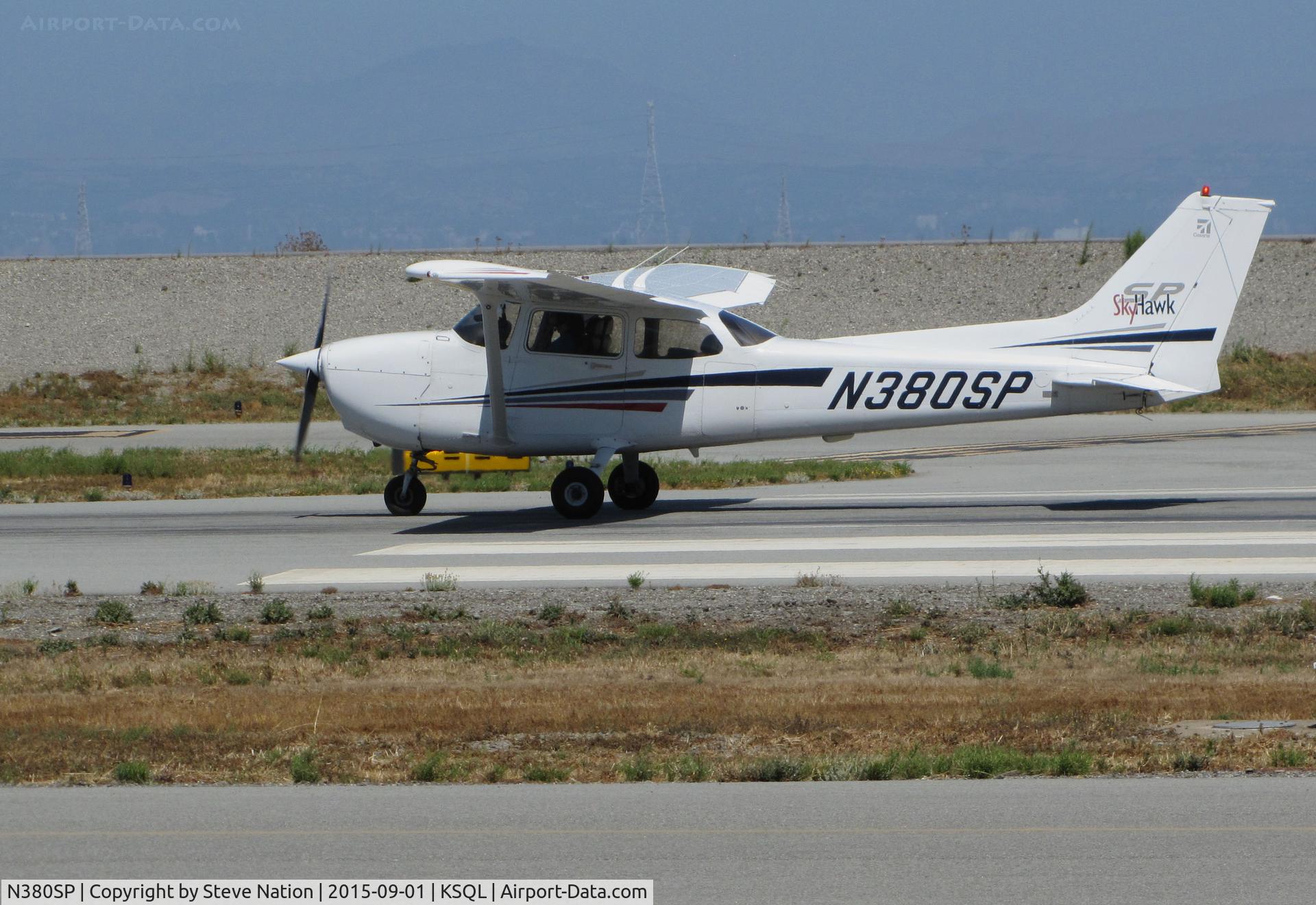 N380SP, 2001 Cessna 172S C/N 172S8774, 2001 Cessna 172S taking off @ San Carlos Airport, CA