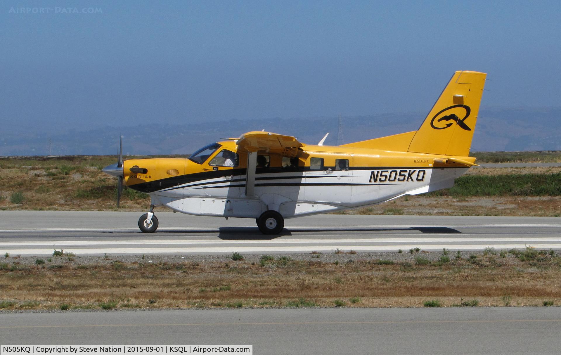 N505KQ, 2009 Quest Kodiak 100 C/N 100-0025, Medford, OR-based 2009 Quest Kodiak 100 taking off @ San Carlos Airport, CA