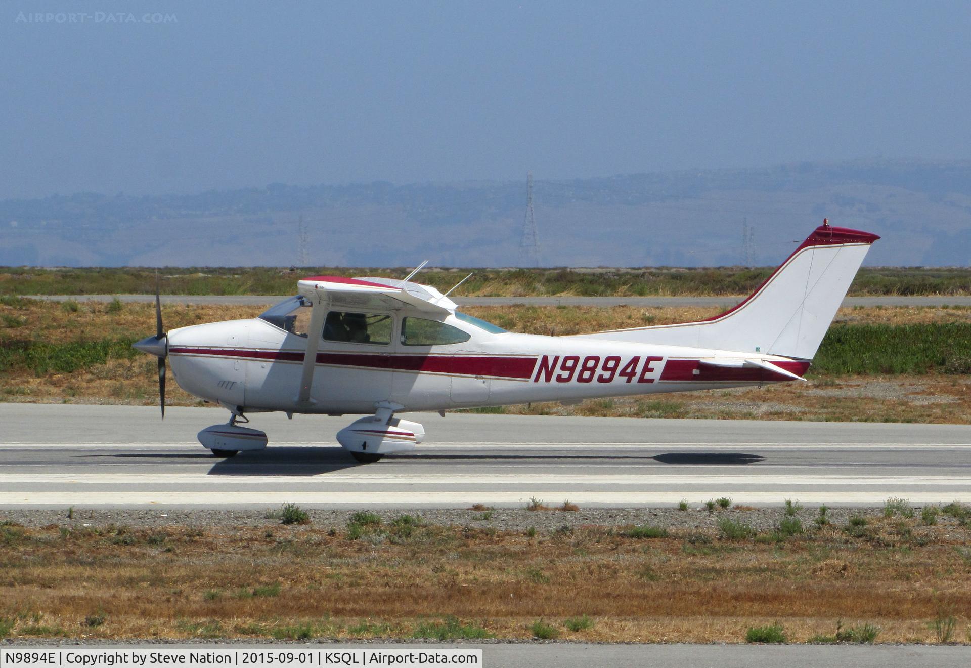 N9894E, 1975 Cessna 182P Skylane C/N 18263955, 1975 Cessna 182P taking off @ San Carlos Airport, CA