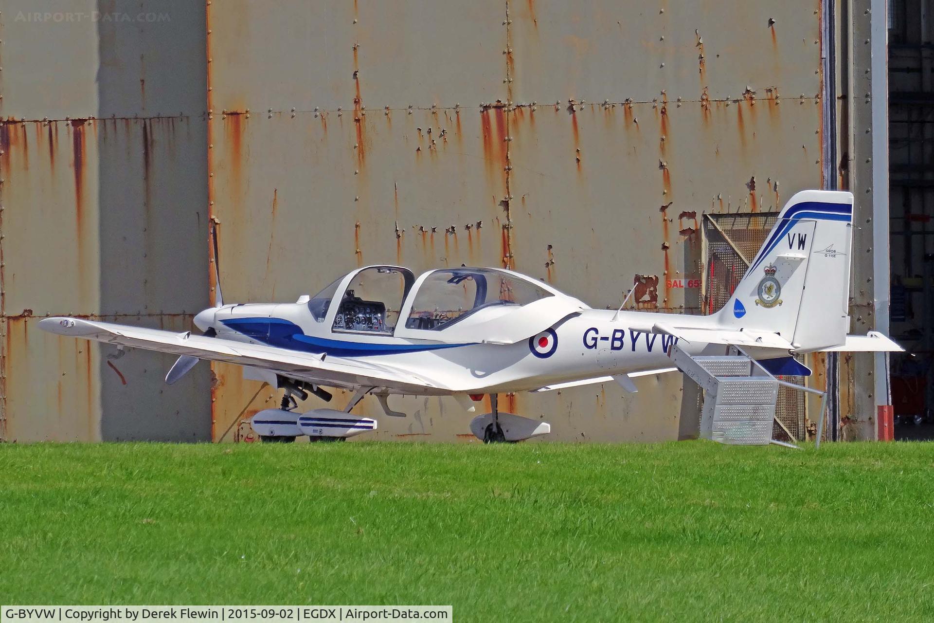 G-BYVW, 2000 Grob G-115E Tutor T1 C/N 82132/E, Tutor, Babcock Aerospace Ltd, coded VW, Universities of Wales Air Squadron, MOD St Athan.
